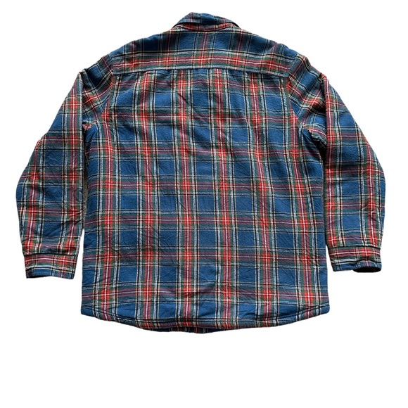 L.L Bean Sherpa Lined Plaid‎ Snap Buttun-Up  Size: Large - Picture 2 of 4